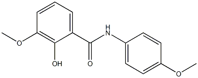 2-hydroxy-3-methoxy-N-(4-methoxyphenyl)benzamide Struktur