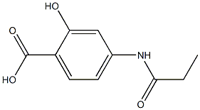 2-hydroxy-4-(propionylamino)benzoic acid Struktur