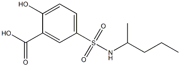 2-hydroxy-5-(pentan-2-ylsulfamoyl)benzoic acid Struktur