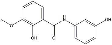 2-hydroxy-N-(3-hydroxyphenyl)-3-methoxybenzamide Struktur