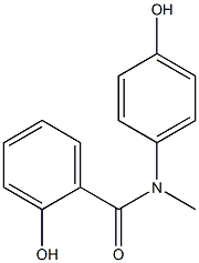 2-hydroxy-N-(4-hydroxyphenyl)-N-methylbenzamide Struktur