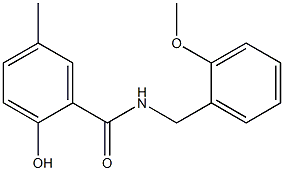 2-hydroxy-N-[(2-methoxyphenyl)methyl]-5-methylbenzamide Struktur