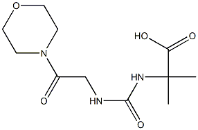 2-methyl-2-({[2-(morpholin-4-yl)-2-oxoethyl]carbamoyl}amino)propanoic acid Struktur