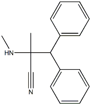 2-methyl-2-(methylamino)-3,3-diphenylpropanenitrile Struktur