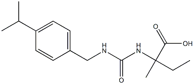 2-methyl-2-[({[4-(propan-2-yl)phenyl]methyl}carbamoyl)amino]butanoic acid Struktur