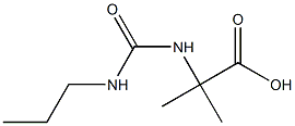 2-methyl-2-{[(propylamino)carbonyl]amino}propanoic acid Struktur