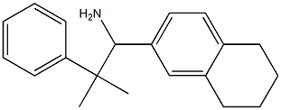 2-methyl-2-phenyl-1-(5,6,7,8-tetrahydronaphthalen-2-yl)propan-1-amine Struktur