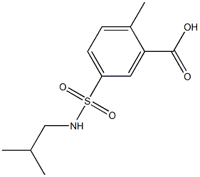 2-methyl-5-[(2-methylpropyl)sulfamoyl]benzoic acid Struktur