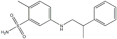 2-methyl-5-[(2-phenylpropyl)amino]benzene-1-sulfonamide Struktur