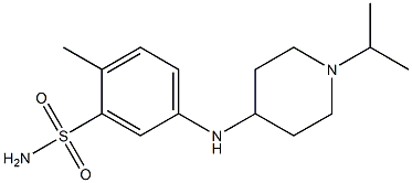 2-methyl-5-{[1-(propan-2-yl)piperidin-4-yl]amino}benzene-1-sulfonamide Struktur