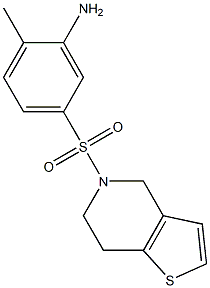 2-methyl-5-{4H,5H,6H,7H-thieno[3,2-c]pyridine-5-sulfonyl}aniline Struktur