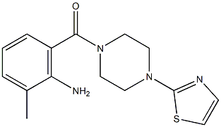 2-methyl-6-{[4-(1,3-thiazol-2-yl)piperazin-1-yl]carbonyl}aniline Struktur