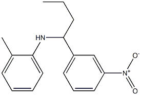 2-methyl-N-[1-(3-nitrophenyl)butyl]aniline Struktur