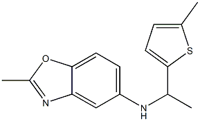 2-methyl-N-[1-(5-methylthiophen-2-yl)ethyl]-1,3-benzoxazol-5-amine Struktur