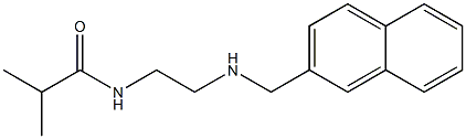 2-methyl-N-{2-[(naphthalen-2-ylmethyl)amino]ethyl}propanamide Struktur