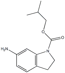 2-methylpropyl 6-amino-2,3-dihydro-1H-indole-1-carboxylate Struktur