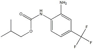 2-methylpropyl N-[2-amino-4-(trifluoromethyl)phenyl]carbamate Struktur