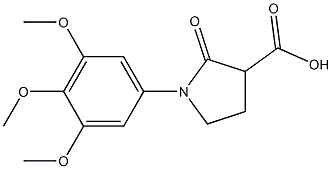 2-oxo-1-(3,4,5-trimethoxyphenyl)pyrrolidine-3-carboxylic acid Struktur