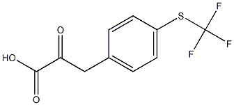 2-oxo-3-{4-[(trifluoromethyl)thio]phenyl}propanoic acid Struktur