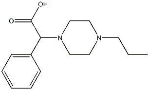 2-phenyl-2-(4-propylpiperazin-1-yl)acetic acid Struktur