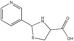 2-pyridin-3-yl-1,3-thiazolidine-4-carboxylic acid Struktur