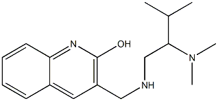 3-({[2-(dimethylamino)-3-methylbutyl]amino}methyl)quinolin-2-ol Struktur