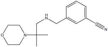 3-({[2-methyl-2-(morpholin-4-yl)propyl]amino}methyl)benzonitrile Struktur