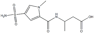 3-({[4-(aminosulfonyl)-1-methyl-1H-pyrrol-2-yl]carbonyl}amino)butanoic acid Struktur