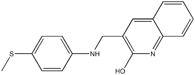 3-({[4-(methylsulfanyl)phenyl]amino}methyl)quinolin-2-ol Struktur