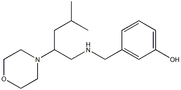 3-({[4-methyl-2-(morpholin-4-yl)pentyl]amino}methyl)phenol Struktur