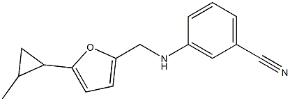 3-({[5-(2-methylcyclopropyl)furan-2-yl]methyl}amino)benzonitrile Struktur