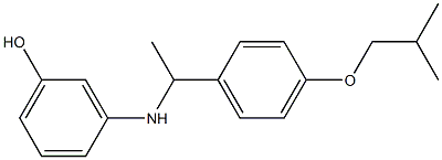 3-({1-[4-(2-methylpropoxy)phenyl]ethyl}amino)phenol Struktur