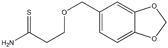 3-(1,3-benzodioxol-5-ylmethoxy)propanethioamide Struktur