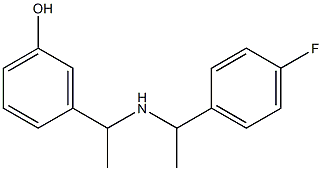 3-(1-{[1-(4-fluorophenyl)ethyl]amino}ethyl)phenol Struktur