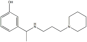 3-(1-{[3-(piperidin-1-yl)propyl]amino}ethyl)phenol Struktur