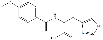 3-(1H-imidazol-4-yl)-2-[(4-methoxybenzoyl)amino]propanoic acid Struktur