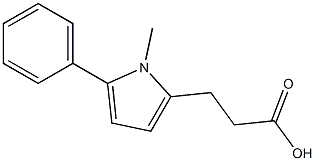 3-(1-methyl-5-phenyl-1H-pyrrol-2-yl)propanoic acid Struktur