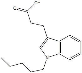 3-(1-pentyl-1H-indol-3-yl)propanoic acid Struktur