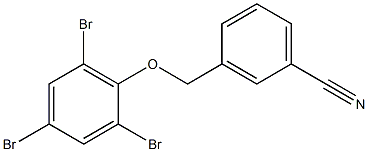 3-(2,4,6-tribromophenoxymethyl)benzonitrile Struktur