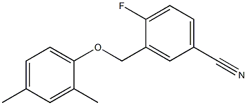 3-(2,4-dimethylphenoxymethyl)-4-fluorobenzonitrile Struktur