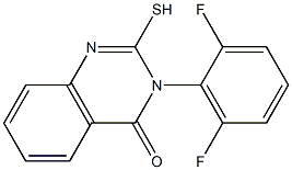 3-(2,6-difluorophenyl)-2-sulfanyl-3,4-dihydroquinazolin-4-one Struktur