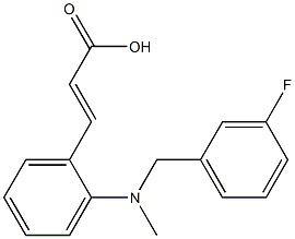 3-(2-{[(3-fluorophenyl)methyl](methyl)amino}phenyl)prop-2-enoic acid Struktur