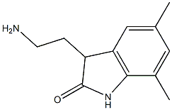 3-(2-aminoethyl)-5,7-dimethyl-1,3-dihydro-2H-indol-2-one Struktur