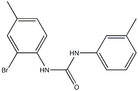 3-(2-bromo-4-methylphenyl)-1-(3-methylphenyl)urea Struktur