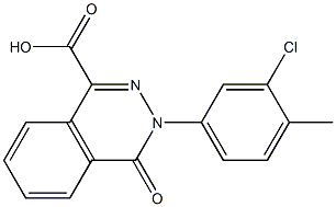 3-(3-chloro-4-methylphenyl)-4-oxo-3,4-dihydrophthalazine-1-carboxylic acid Struktur