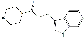 3-(3-oxo-3-piperazin-1-ylpropyl)-1H-indole Struktur