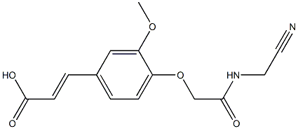 3-(4-{[(cyanomethyl)carbamoyl]methoxy}-3-methoxyphenyl)prop-2-enoic acid Struktur