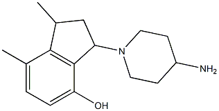 3-(4-aminopiperidin-1-yl)-1,7-dimethyl-2,3-dihydro-1H-inden-4-ol Struktur