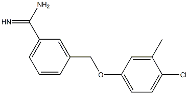 3-(4-chloro-3-methylphenoxymethyl)benzene-1-carboximidamide Struktur