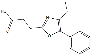 3-(4-ethyl-5-phenyl-1,3-oxazol-2-yl)propanoic acid Struktur